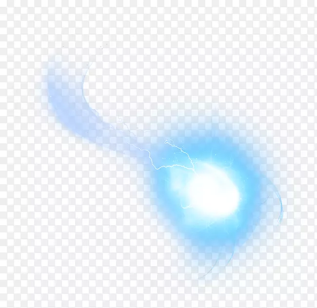 浅蓝色光晕图标-能量球