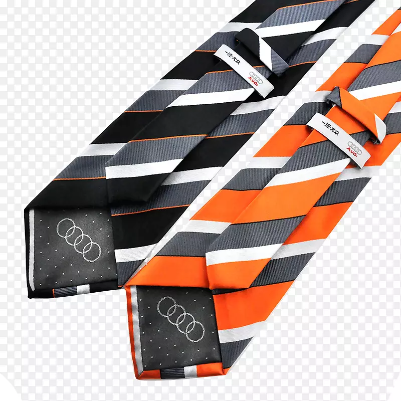 领带正式佩带领结-两条奥迪领带
