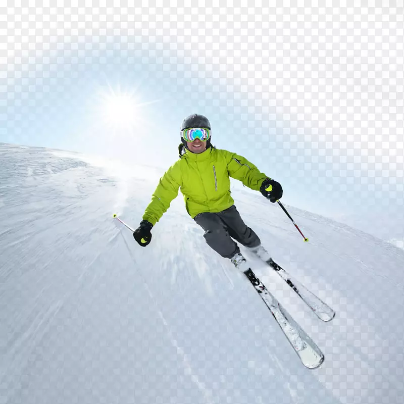 滑雪捆绑滑雪交叉高山滑雪杆滑雪