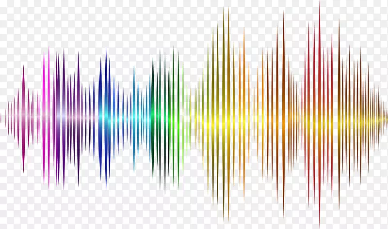 壁纸-彩虹声波曲线png图片