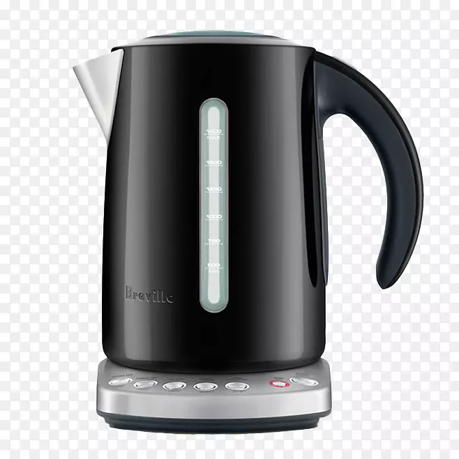茶壶Breville咖啡机家用电器.高质量的黑色水壶