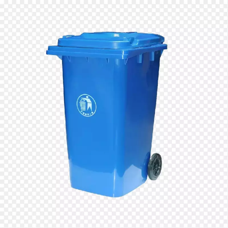 废物容器图标-蓝色垃圾
