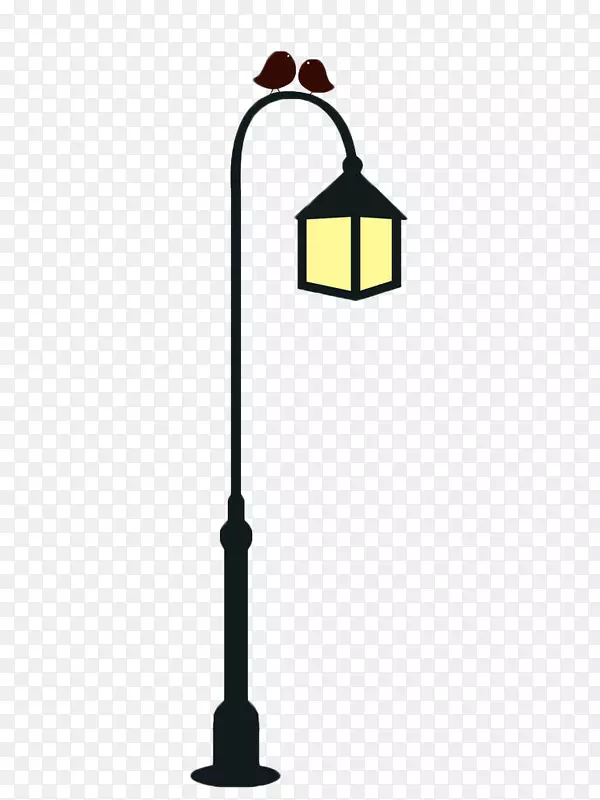 街灯夹具烛台图标手绘路灯杆