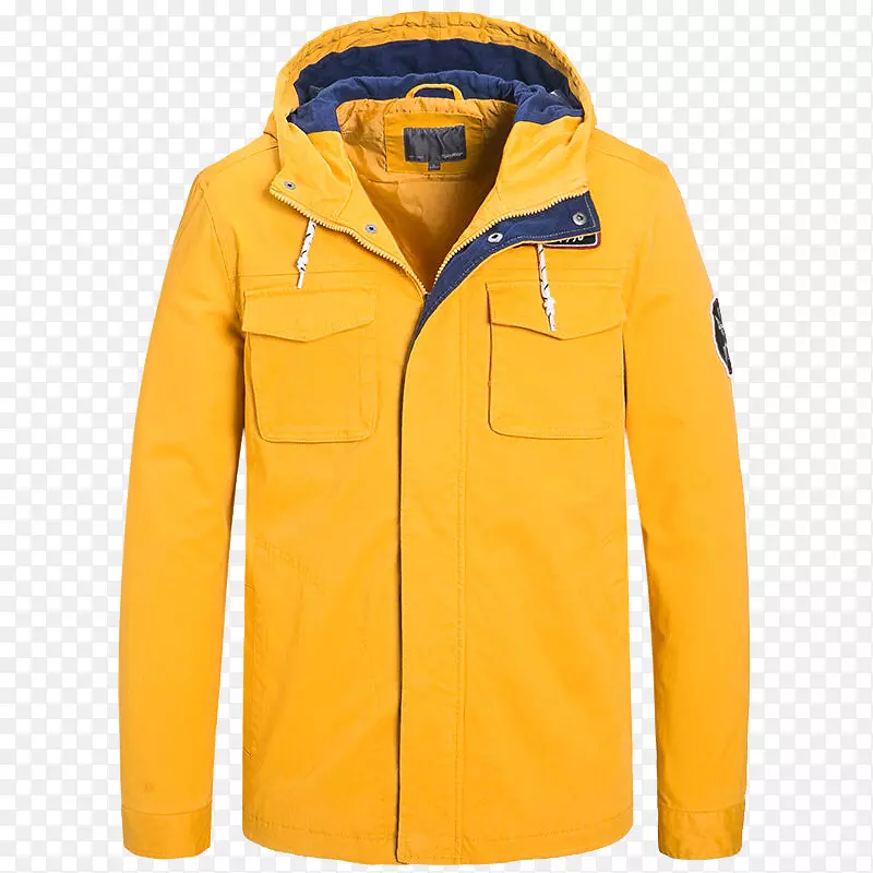 外套，外衣，风衣.黄色夹克