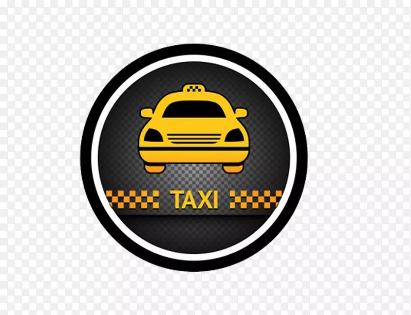 出租车摄影-免费剪贴画-简单的黑色出租车标志