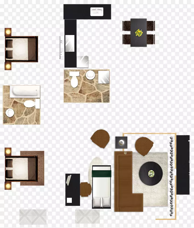 家具平面图，房屋油漆和室内设计服务.尺寸图家具