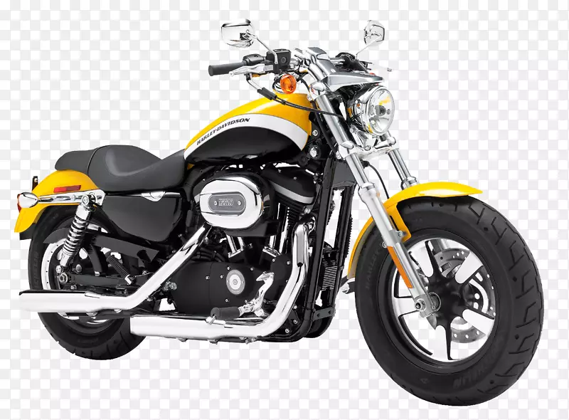 哈雷-戴维森运动自定义摩托车-黄色哈雷戴维森1200跑车摩托车