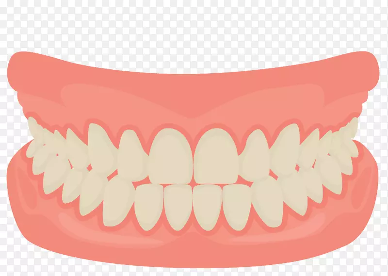 人类牙齿微笑嘴牙科.卡通嘴微笑牙齿