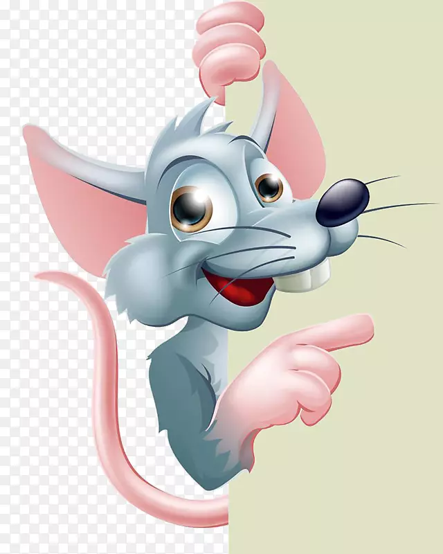 老鼠卡通摄影插图-卡通动物偷视力