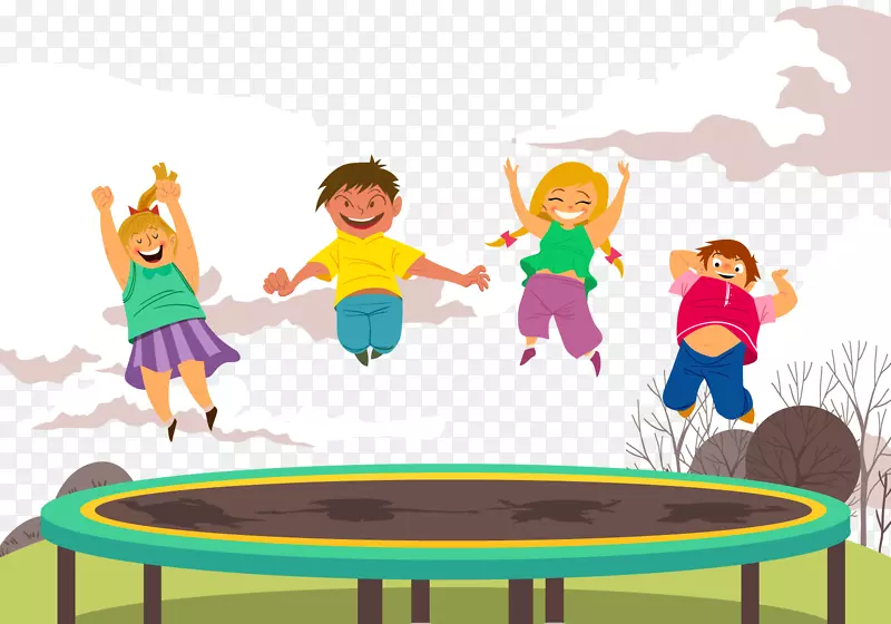 蹦床跳跃儿童蹦床-快乐儿童