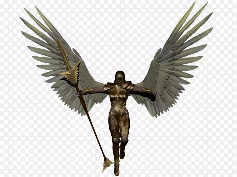天使剪贴画-战士天使透明背景