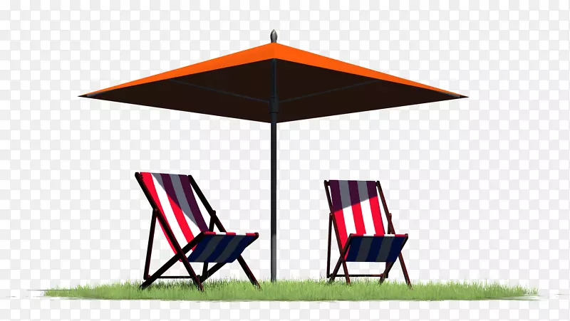 伊姆斯休闲椅，躺椅，长伞，草岛