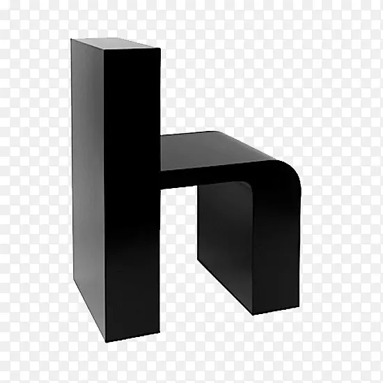 椅子字母桌家具.黑色简单英语h