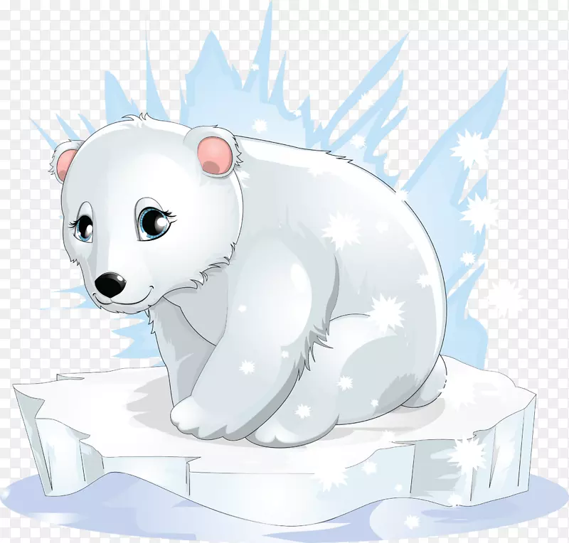 北极熊动画剪辑艺术卡通北极熊