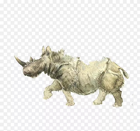 犀牛3D图标穿着盔甲犀牛