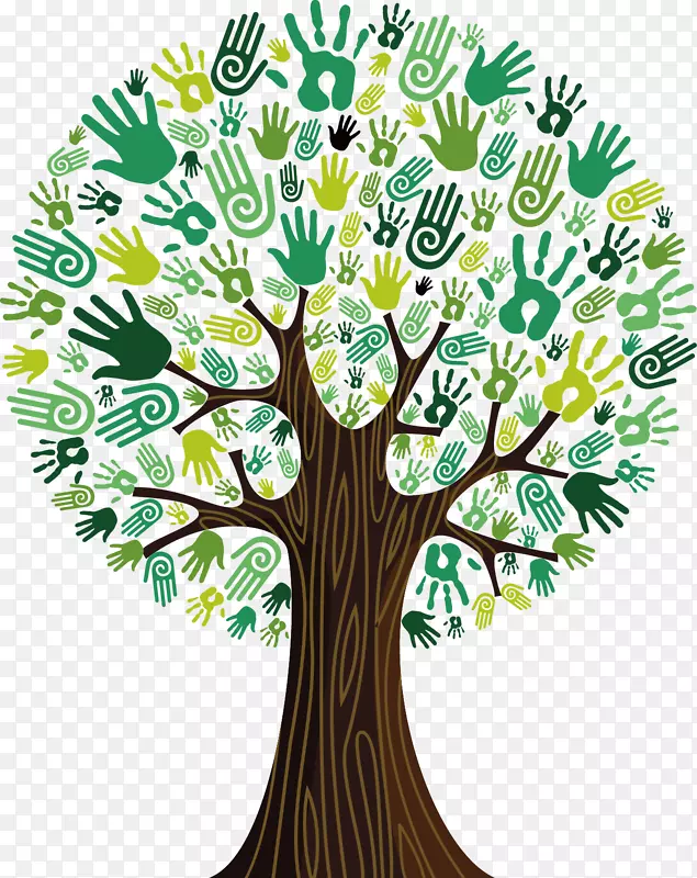 心理健康意识月精神疾病意识周精神障碍康复方法-绿色棕榈树