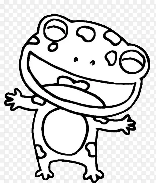 青蛙卡通可爱嘴笑青蛙