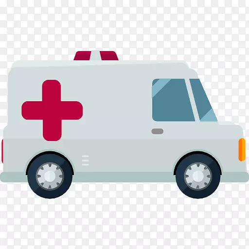 救护车可伸缩图形移动图标-救护车