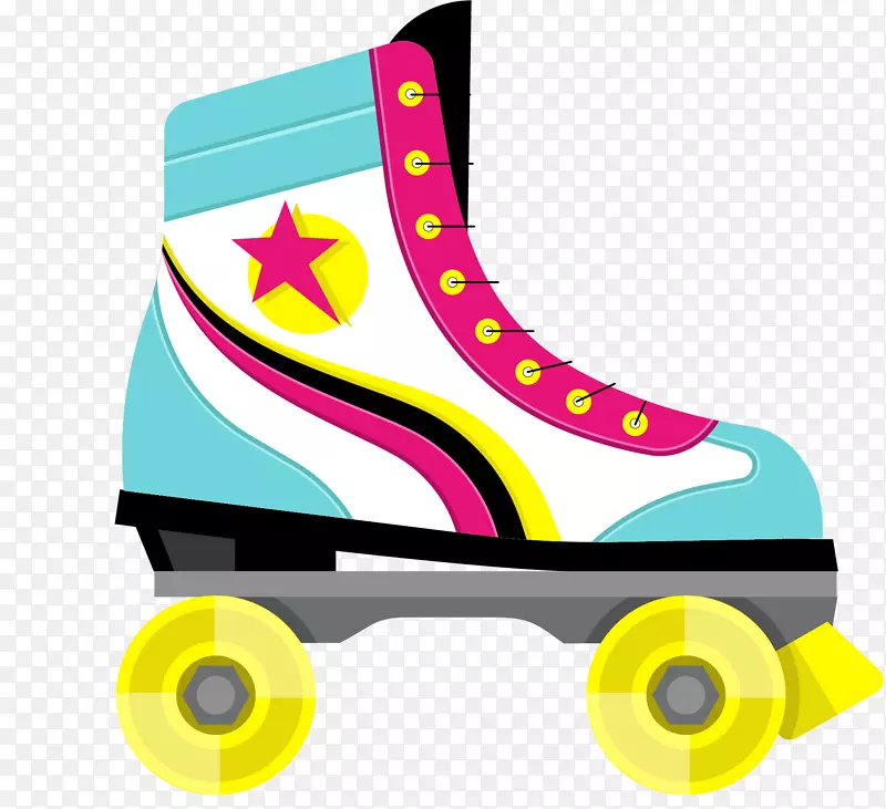 溜冰鞋滑板旱冰彩绘溜冰鞋