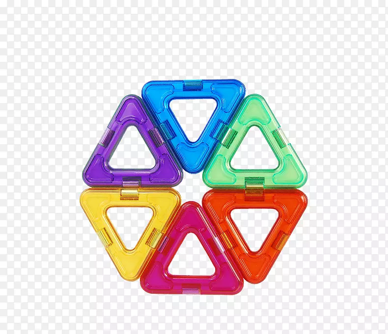 玩具块钕磁铁玩具Amazon.com-三角形拼接磁铁薄膜材料