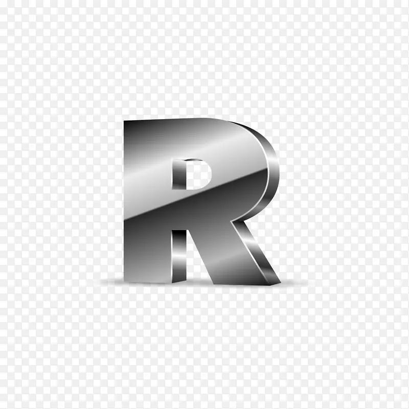 字母i-银色黑字r