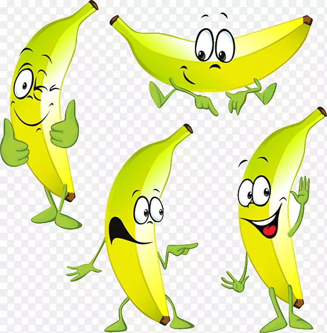 香蕉卡通摄影-香蕉