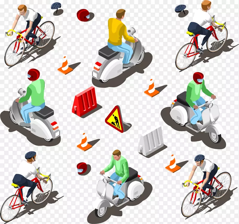 自行车踏板夹板艺术道路标志和安全驾驶