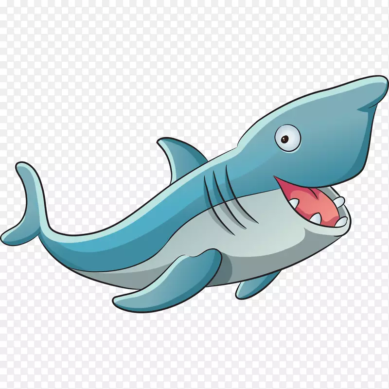 鲨鱼海豚儿童着色书剪贴画.卡通鲨鱼形状