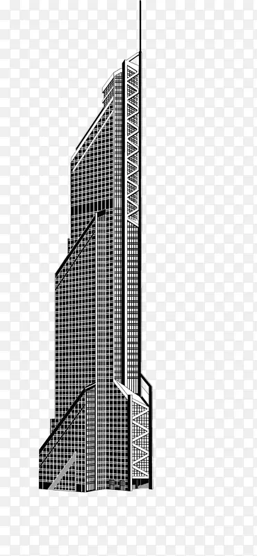 摩天大楼设计与施工黑白高楼-世界摩天大楼