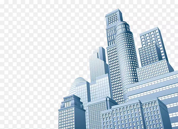 摩天大楼摄影商业插图-现代摩天大楼