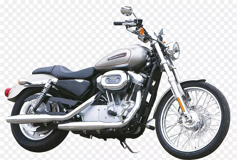 哈雷-戴维森运动自定义摩托车0-哈雷戴维森银色摩托车