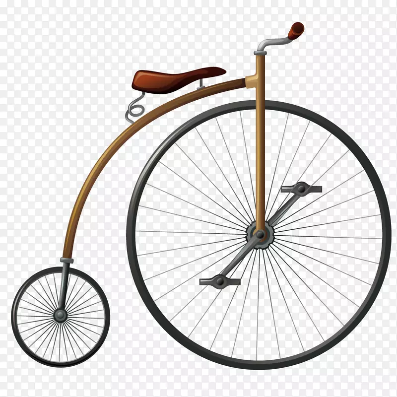 自行车车轮便士大车轮老式自行车