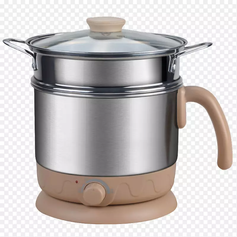 水壶、汤料、锅、炊具、面包器、油炸锅-小型不锈钢电热锅