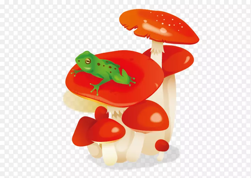 真菌蘑菇光栅图形剪辑艺术红蘑菇