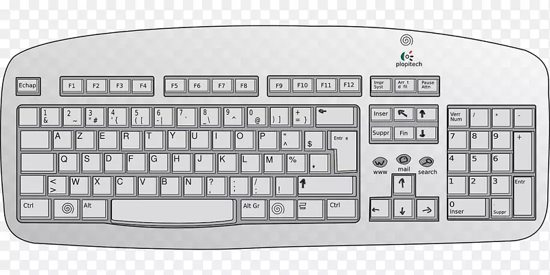 电脑键盘剪贴画.有线键盘