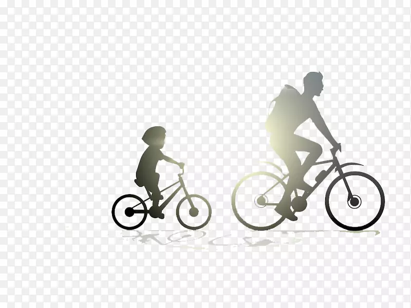 父亲节礼物母亲节爱骑自行车父子