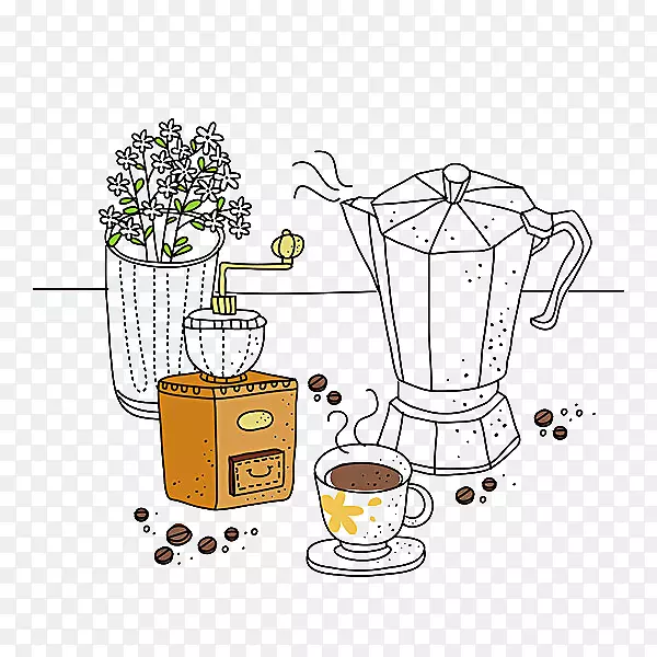 咖啡机咖啡豆咖啡过滤器咖啡机