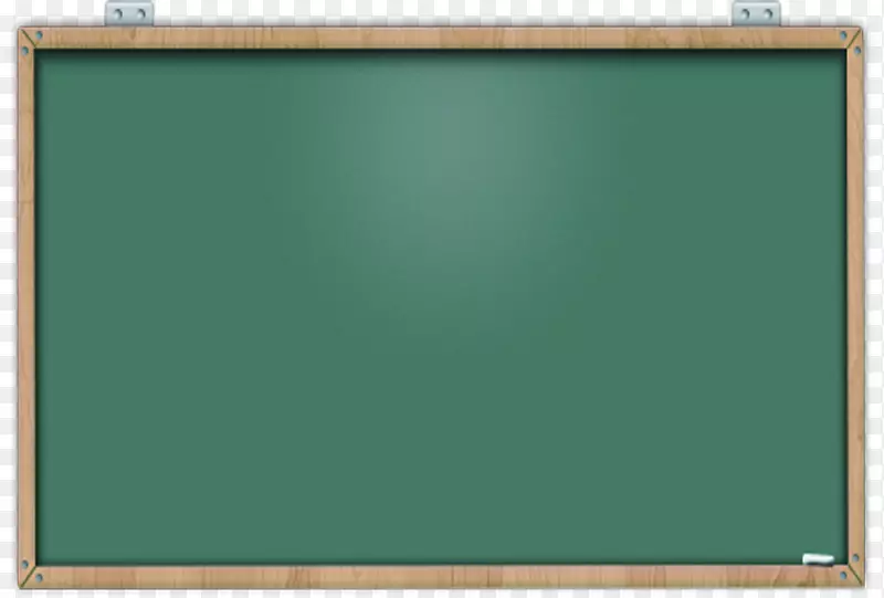 在学校-学校季节，木制框架绿色黑板
