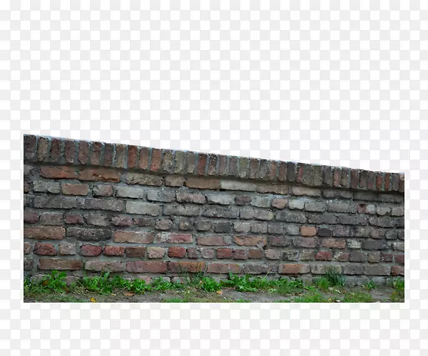 石墙砖墙贴附红砖墙