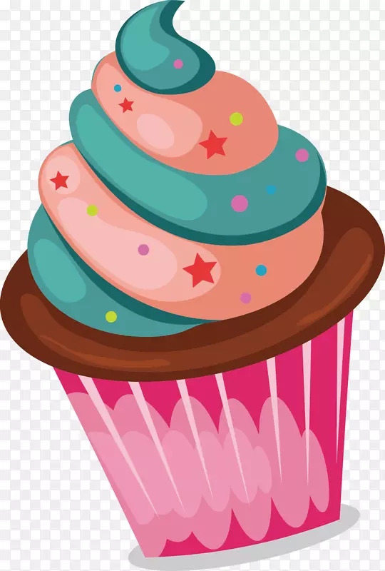 冰淇淋纸杯蛋糕糕点店水果蛋糕彩色纸杯蛋糕