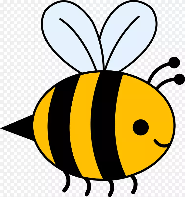 大黄蜂剪贴画-可爱的卡通大黄蜂