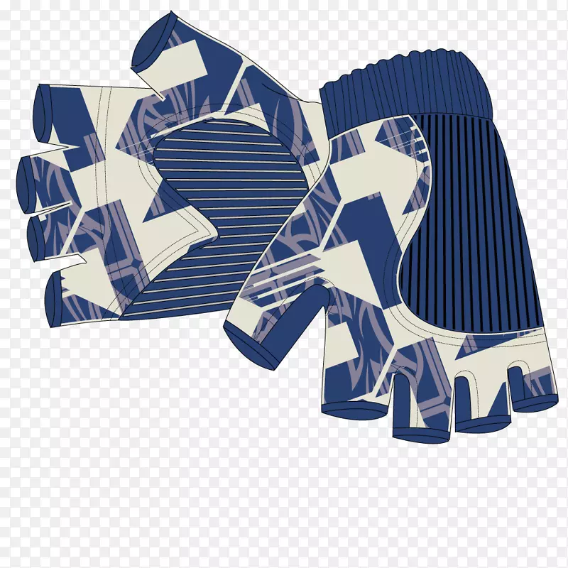 插画.男子手套