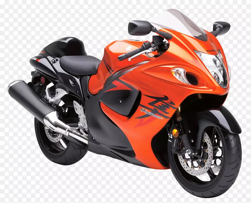 铃木Hayabusa摩托车橙色山地自行车运动自行车铃木Hayabusa运动摩托车