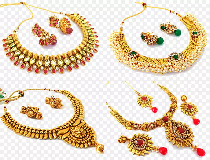 珠宝耳环项链服装珠宝.印度珠宝