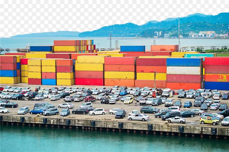 八统港摄影行业多式联运集装箱-海原货运码头