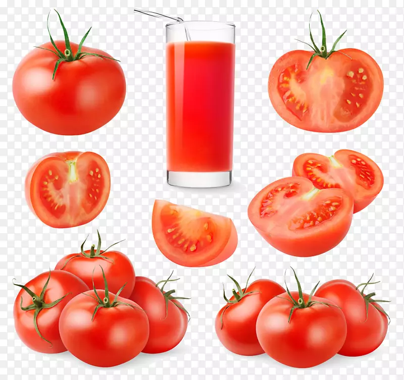 番茄汁汉堡包樱桃番茄蔬菜-番茄