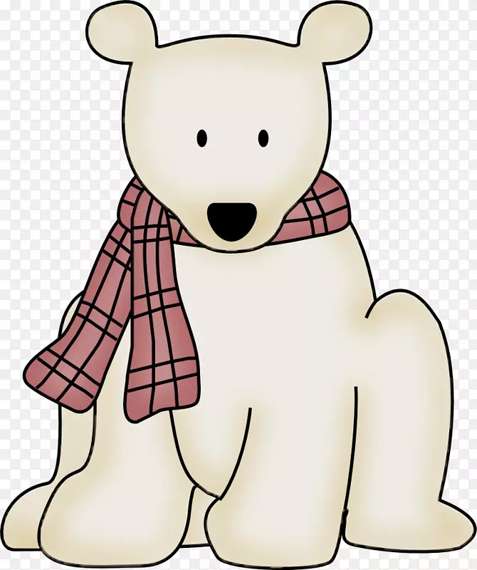 北极熊北极狐夹艺术熊吉祥物