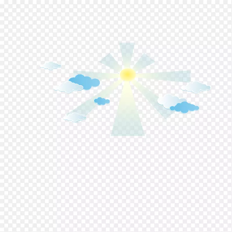 蓝天图案-太阳射线