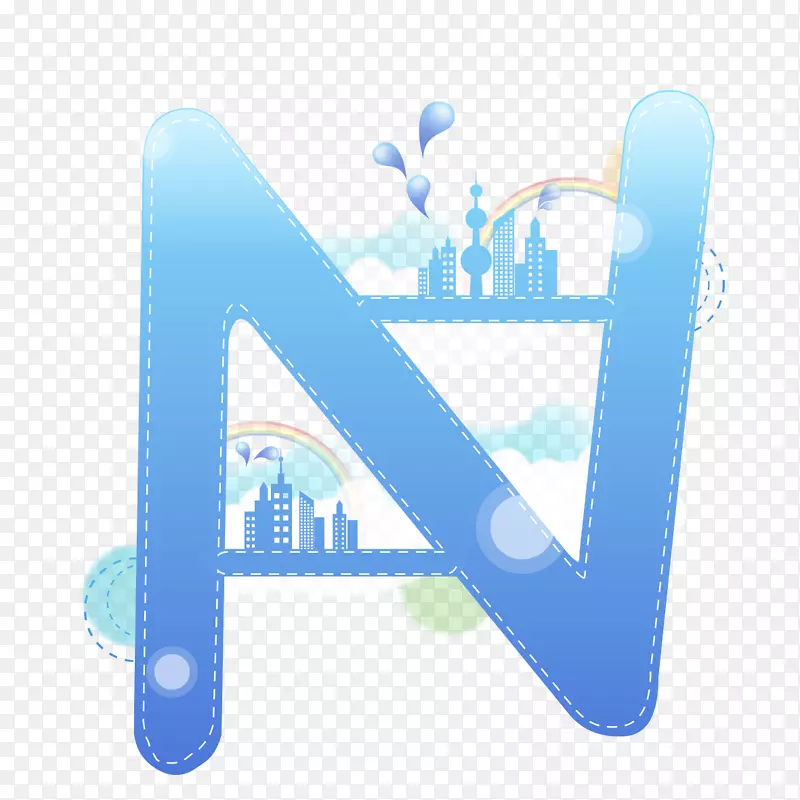 符号字母图标-城市和n