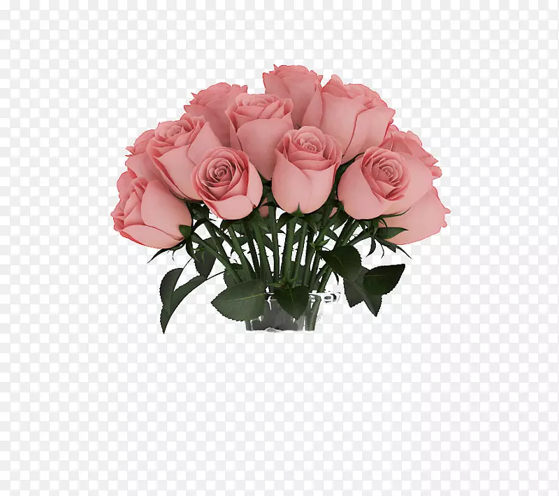 花园玫瑰花束-粉红色玫瑰花束